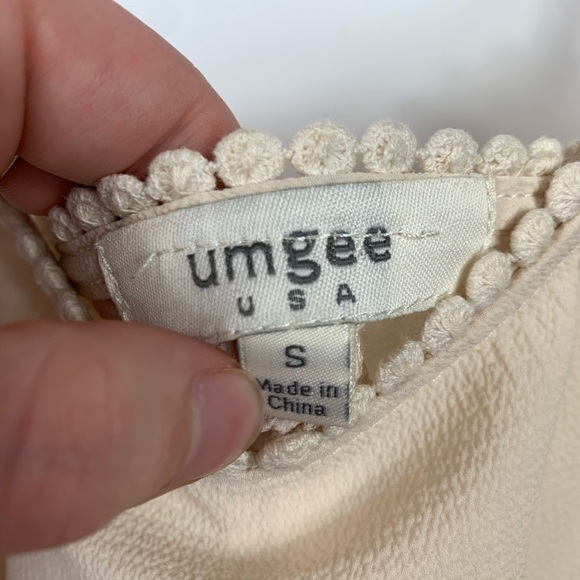 Umgee Cream Detailed Tank Top - Women’s Size Small - Picture 4 of 5